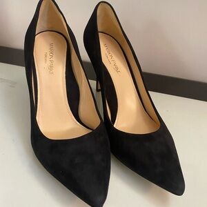 Marion Parke Black Suede Pum heel 3,5in Size 8 New without box